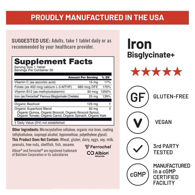 NatureWise Iron Bisglycinate + Vitamin C Tablets Price in Pakistan