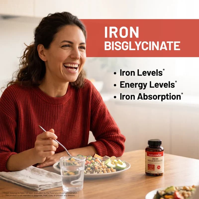 NatureWise Iron Bisglycinate with Ferrochel Capsules in Pakistan