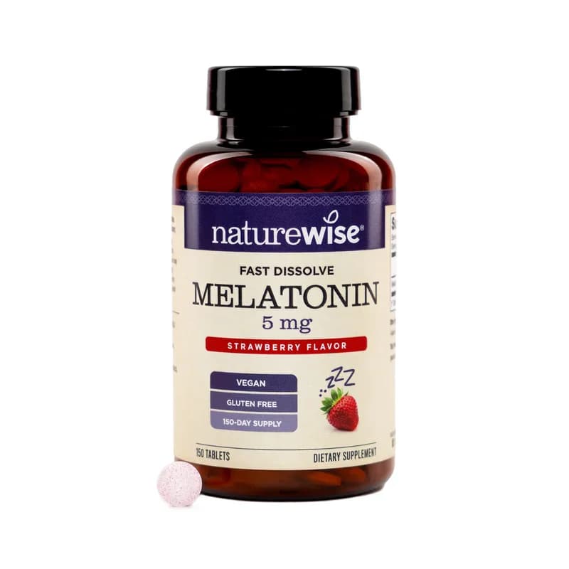NatureWise Fast Dissolve Melatonin 5mg Tablets