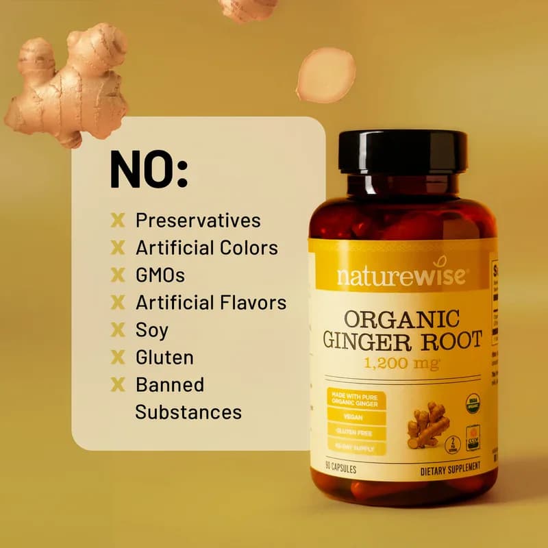 NatureWise Organic Ginger Root 1200mg Capsules Price in Pakistan
