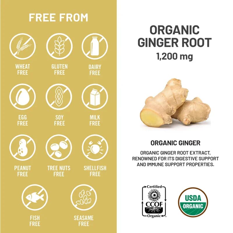 NatureWise Organic Ginger Root 1200mg Capsules Price in Pakistan