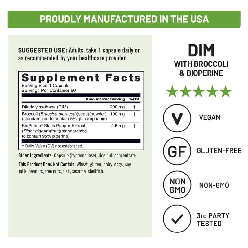 Herbal NatureWise DIM 200mg Capsules Price in Pakistan