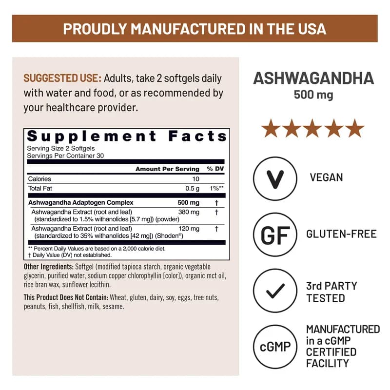 Herbal NatureWise Ashwagandha 500mg Softgels Price in Pakistan