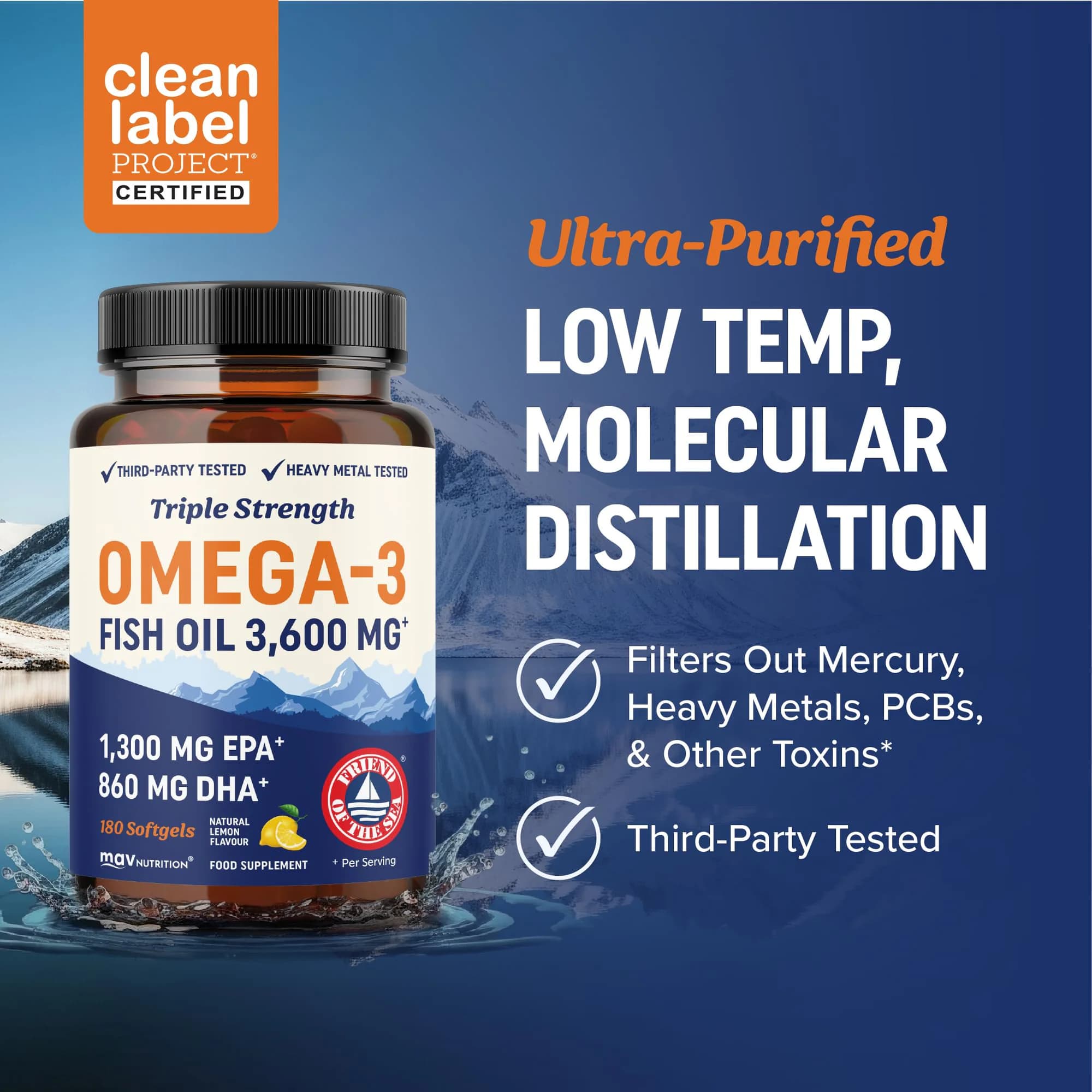 Mav Nutrition Triple Strength Omega 3 Fish Oil in Pakistan