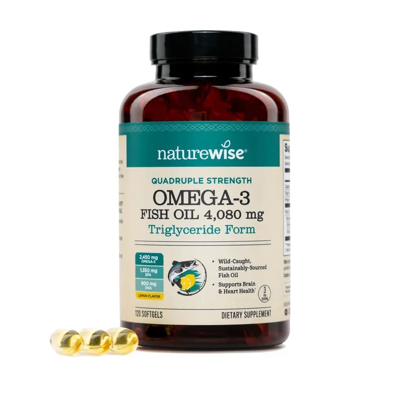 NatureWise Quadruple Strength Omega-3 Fish Oil 4080mg Softgels — NatureWise — Softgels — in Pakistan