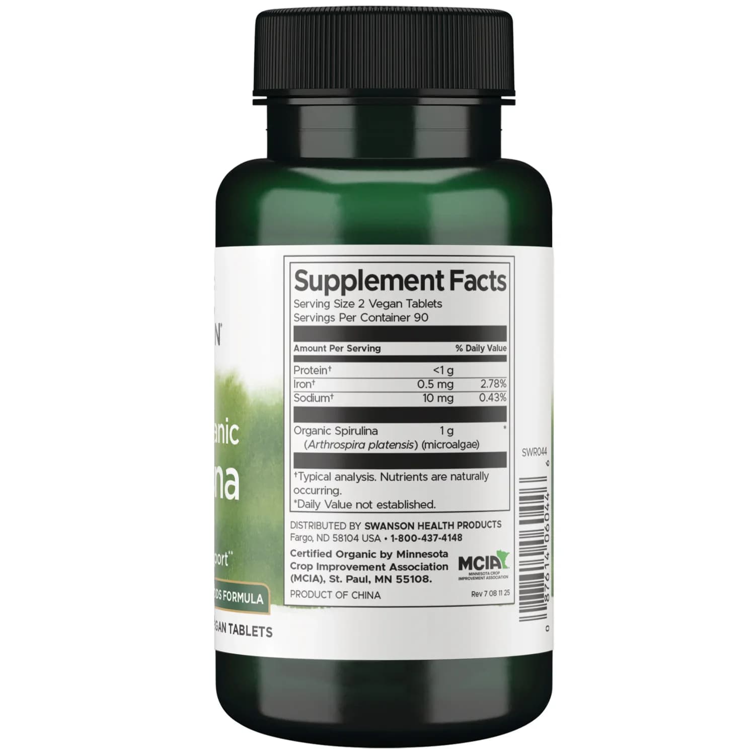 Swanson Organic Spirulina 180 Vegan Tablets Price in Pakistan