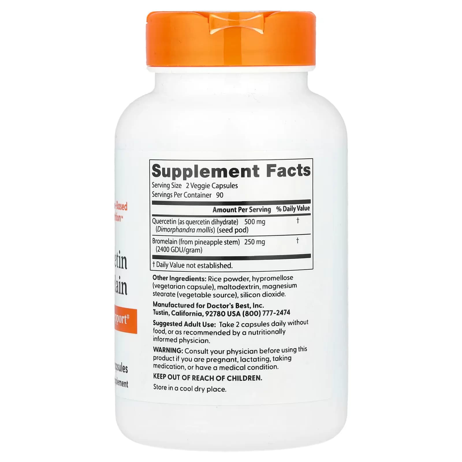 Doctor's Best Quercetin Bromelain Veggie Capsules Price in Pakistan