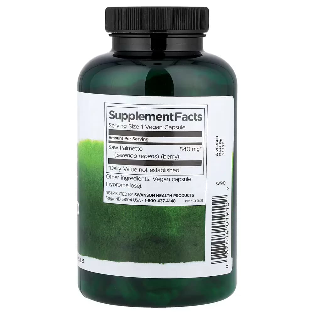 Swanson Saw Palmetto 540mg 250 Vegan Capsules Price In Pakistan