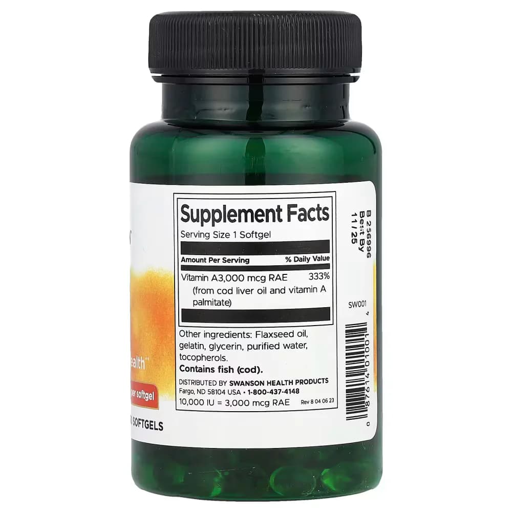 Swanson Vitamin A 10000 IU Softgels Price In Pakistan | Herbal Mart