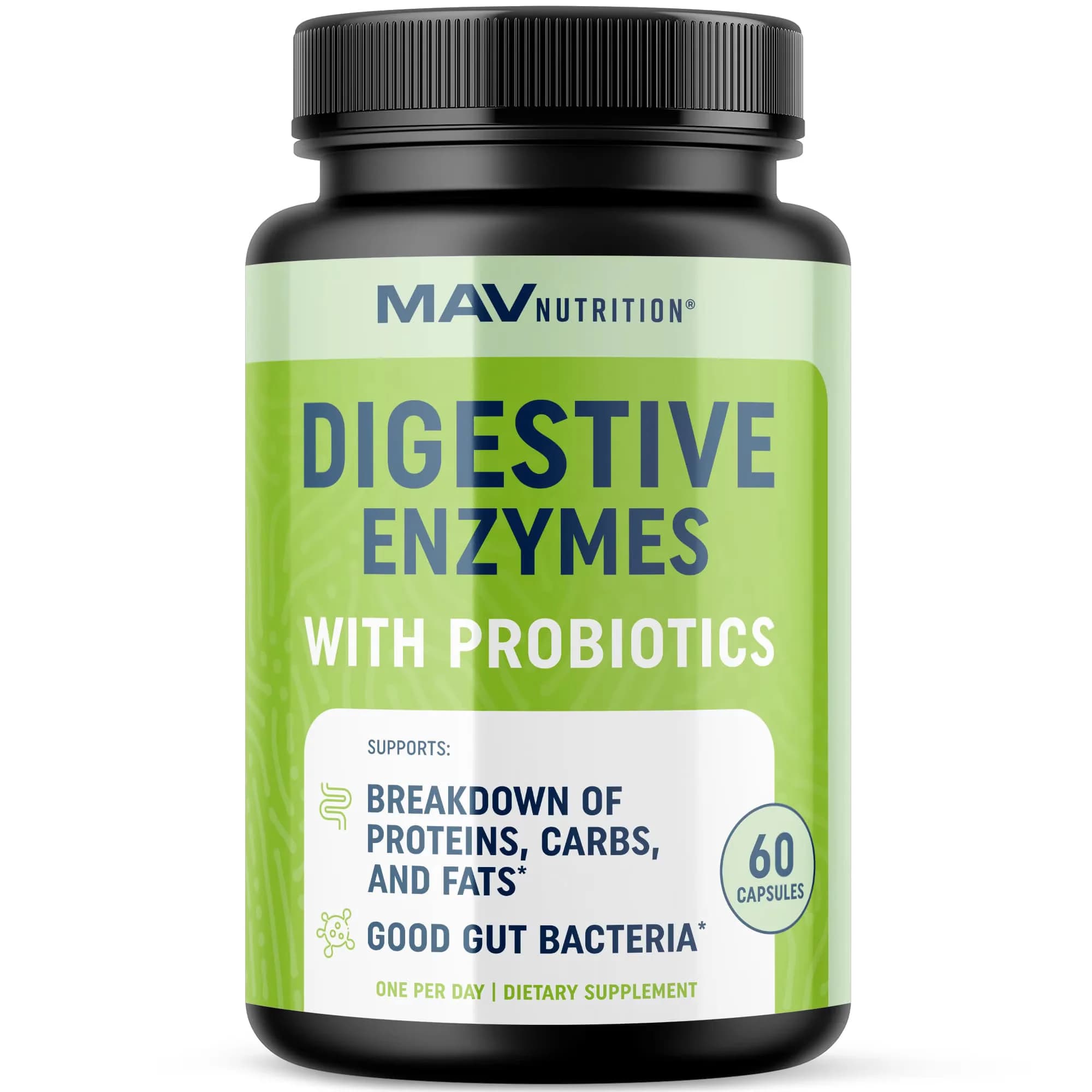 MAV Nutrition Digestive Enzymes with Probiotics 60 Capsules