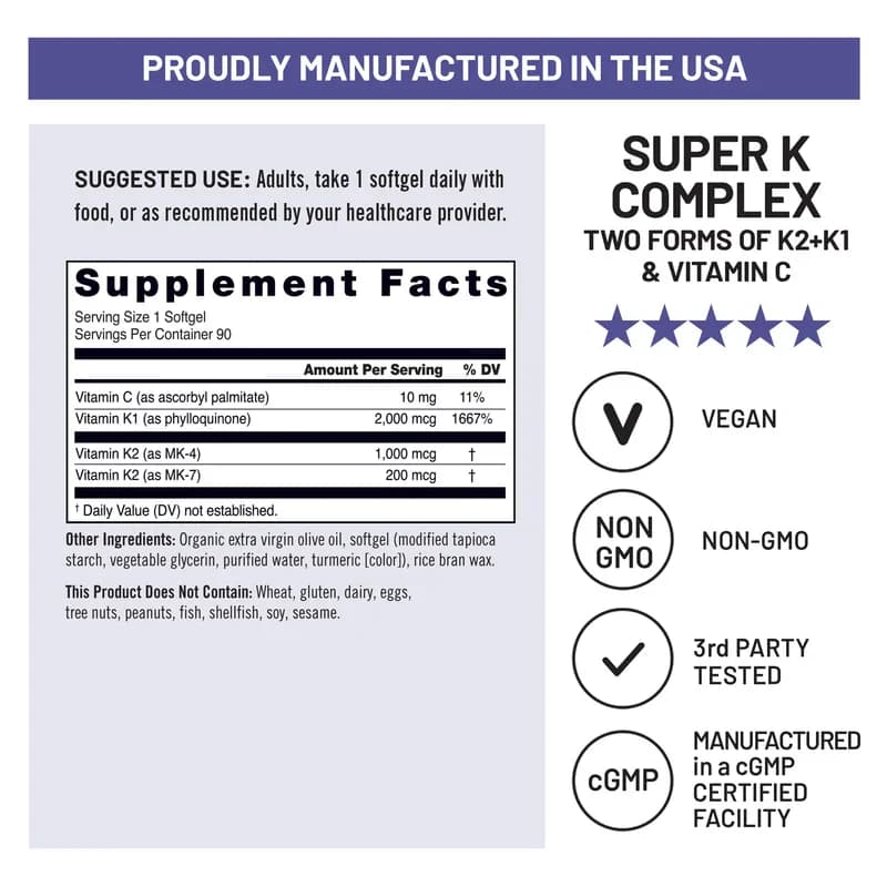 Organic NatureWise Super K Complex Softgels Price in Pakistan