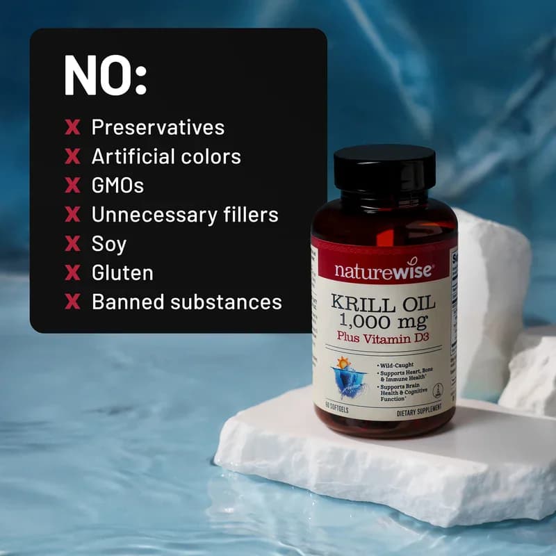 NatureWise Krill Oil 1000mg Plus Vitamin D3 Softgels Price in Pkistan