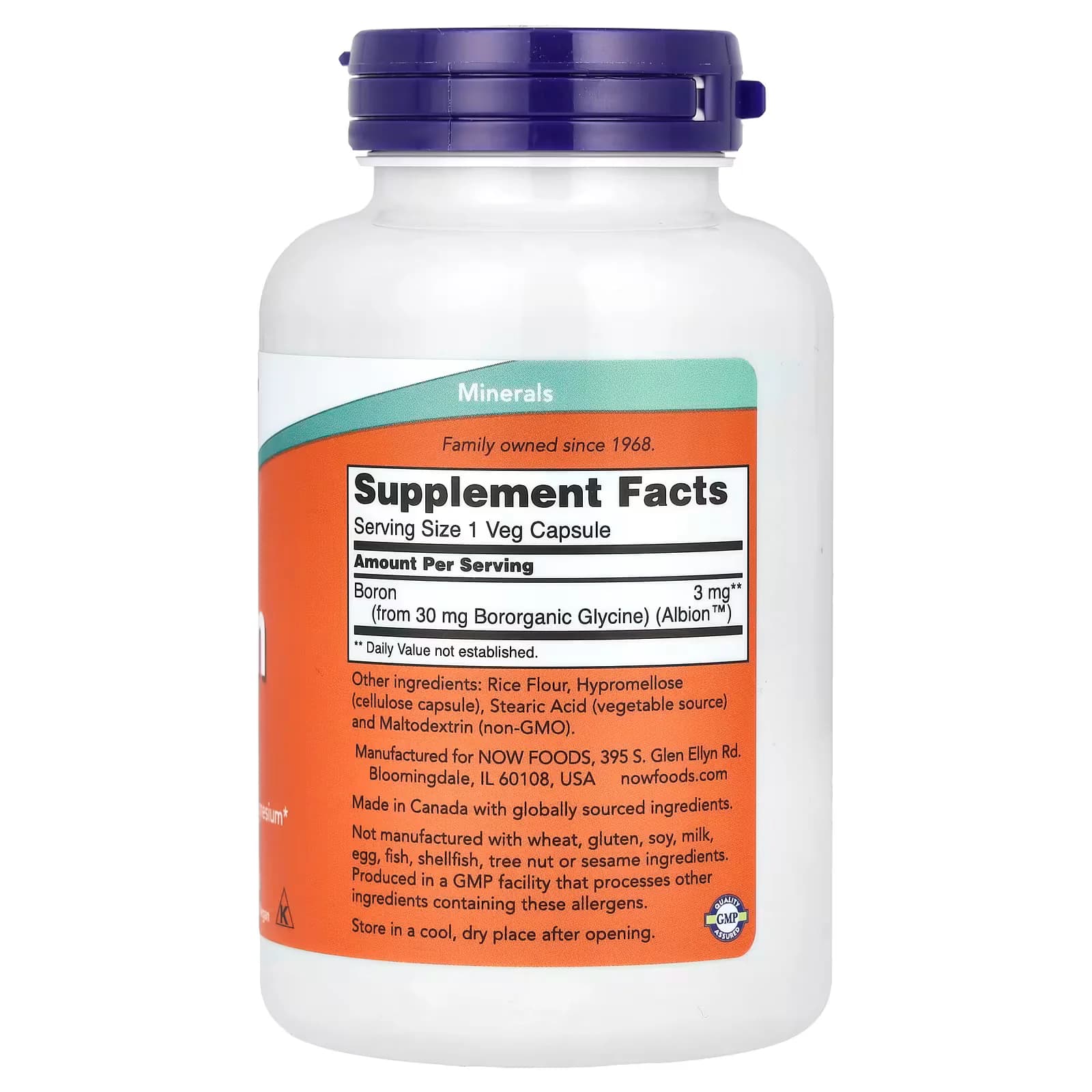 Herbal NOW Foods Boron 3mg Veg Capsules Price in Pakistan