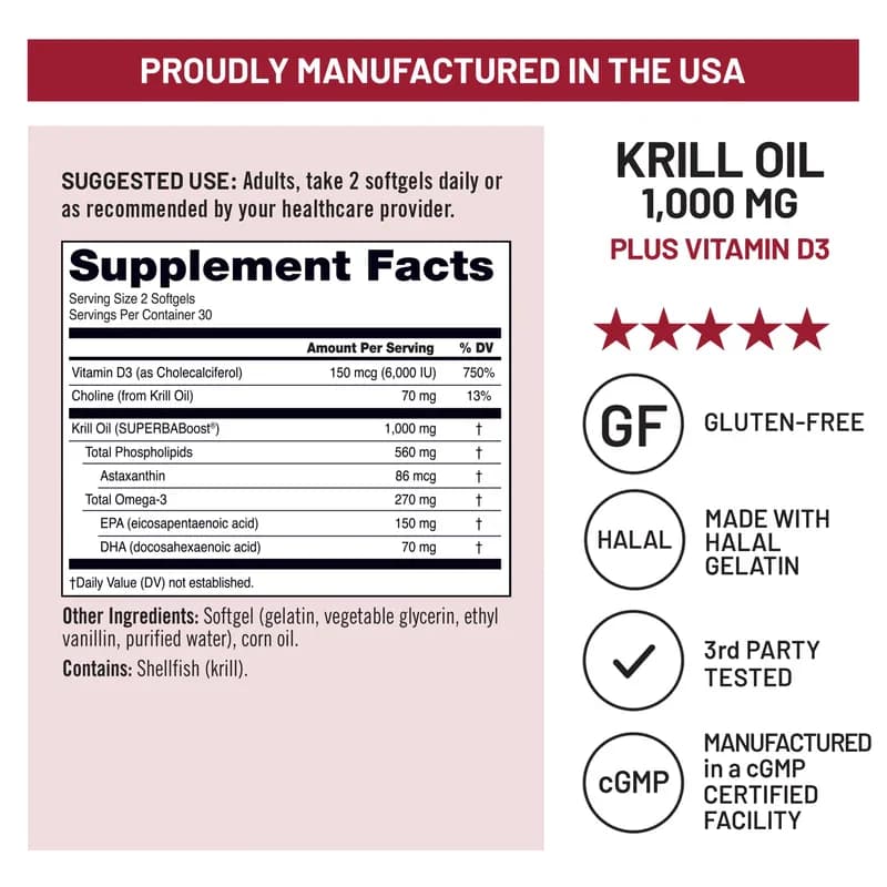 NatureWise Krill Oil 1000mg Plus Vitamin D3 Softgels Price in Pkistan