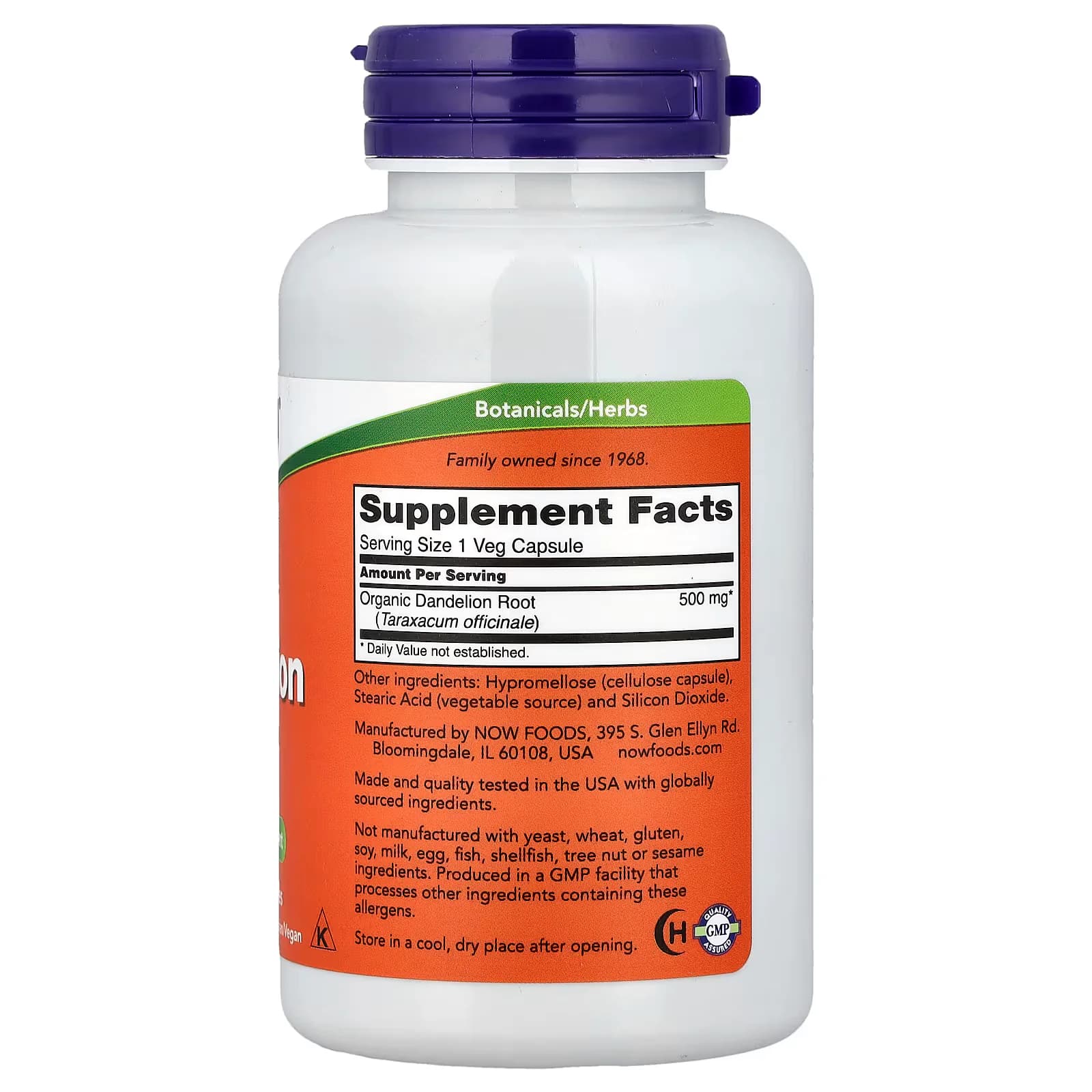 NOW Foods Dandelion Root 500mg 100 Veg Capsules Price in Pakistan