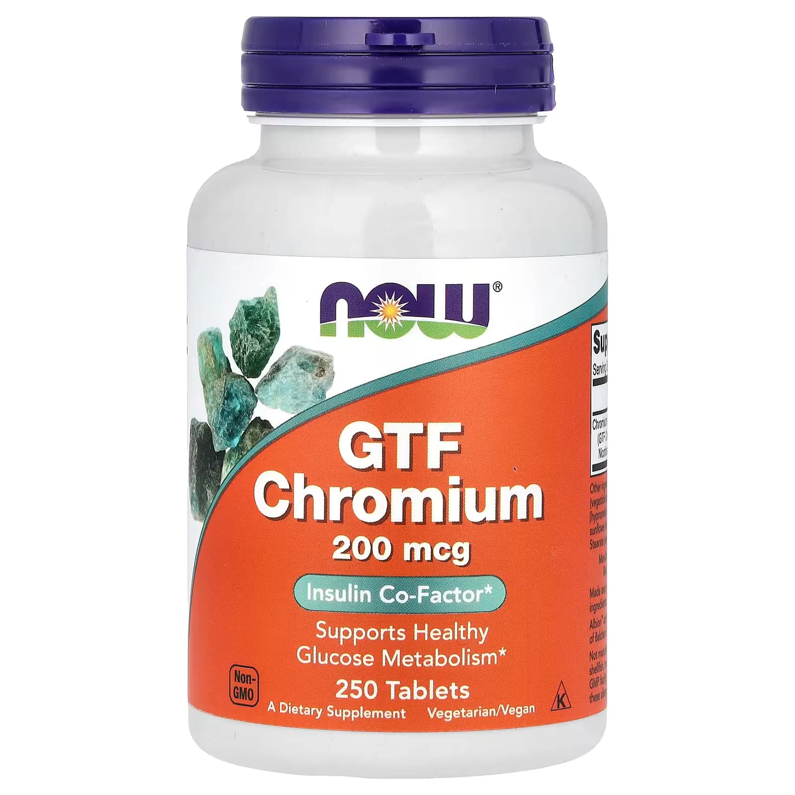 NOW Foods GTF Chromium 200mcg Tablets
