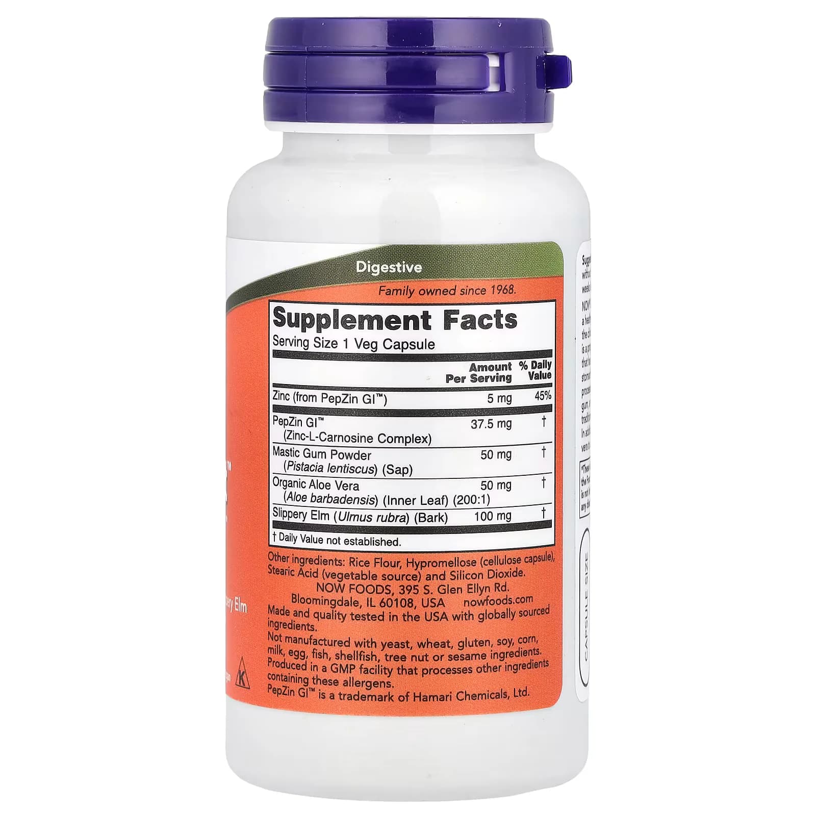 NOW Foods Gastro Comfort with PepZin GI 60 Veg Capsules in Pakistan