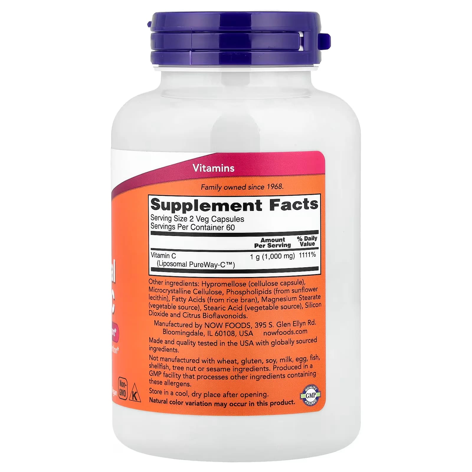 NOW Foods Liposomal Vitamin C 500mg 120 Veg Capsules in Pakistan