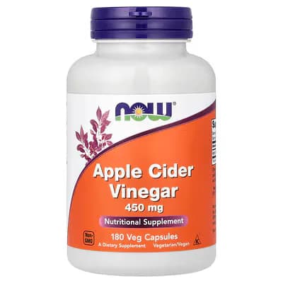 NOW Foods Apple Cider Vinegar 450mg Veg Capsules