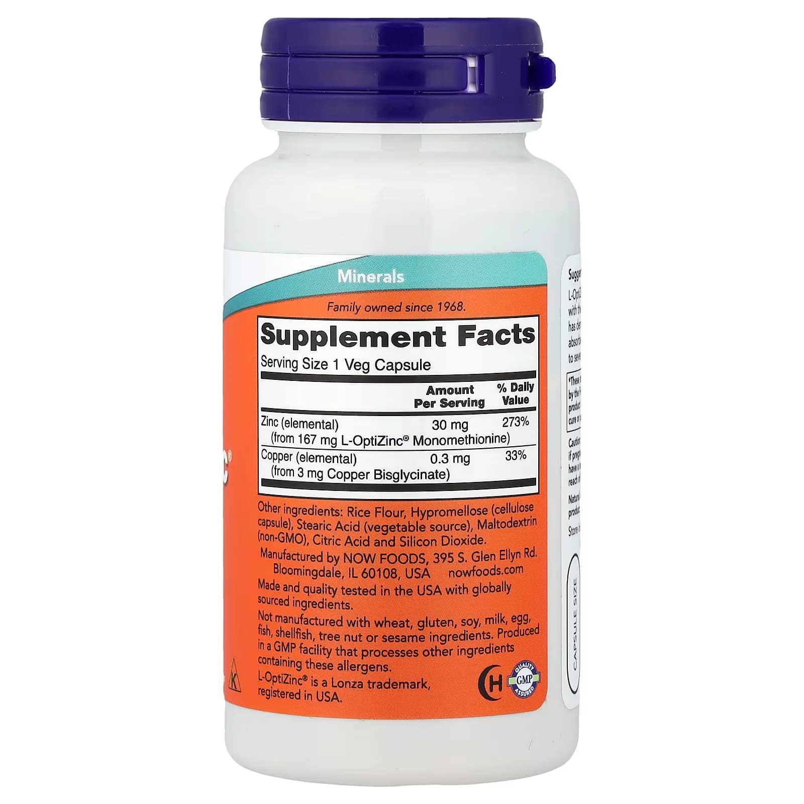 Truested NOW Foods L-OptiZinc 100 Veg Capsules Price in Pakistan