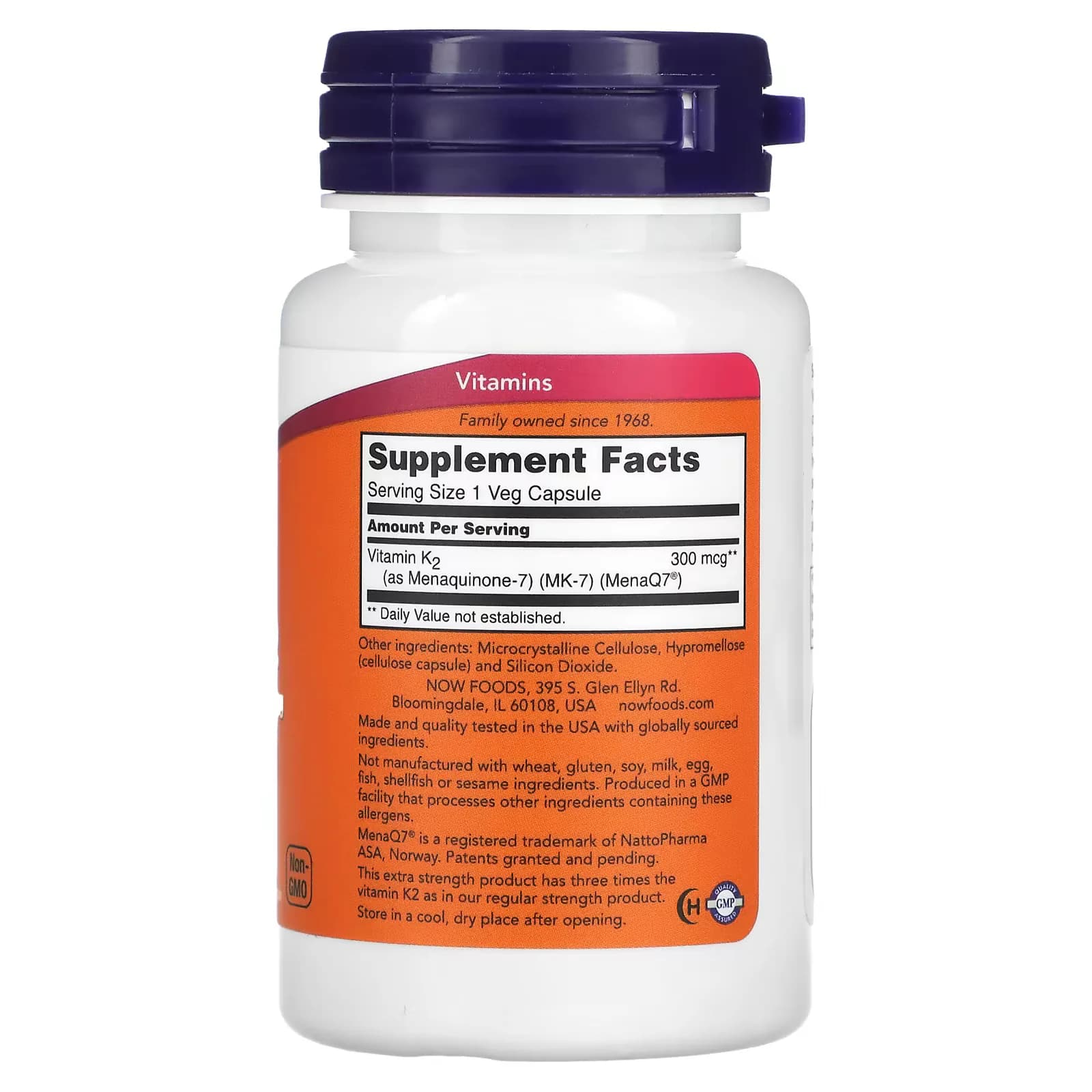 NOW Foods MK-7 Vitamin K2 300mcg Veg Capsules Price In Pakistan
