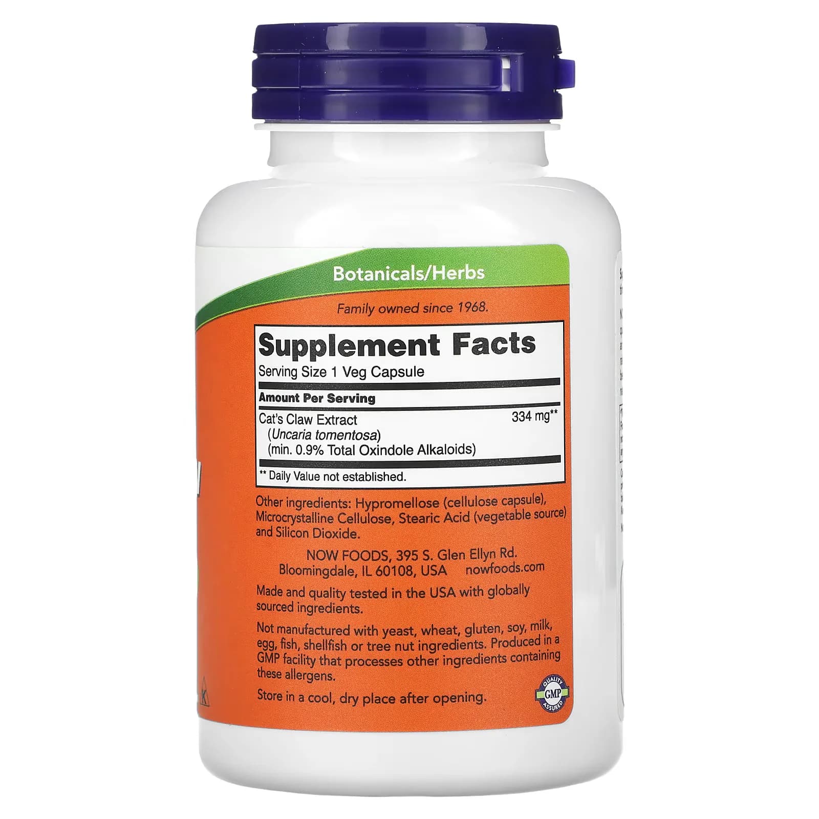NOW Foods Cat's Claw Extract 334mg 120VegCapsules Price In Pakistan