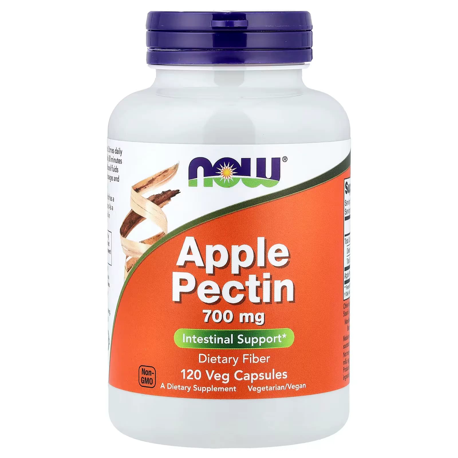 NOW Foods Apple Pectin 120 Veg Capsules (0.7 g per Capsule)