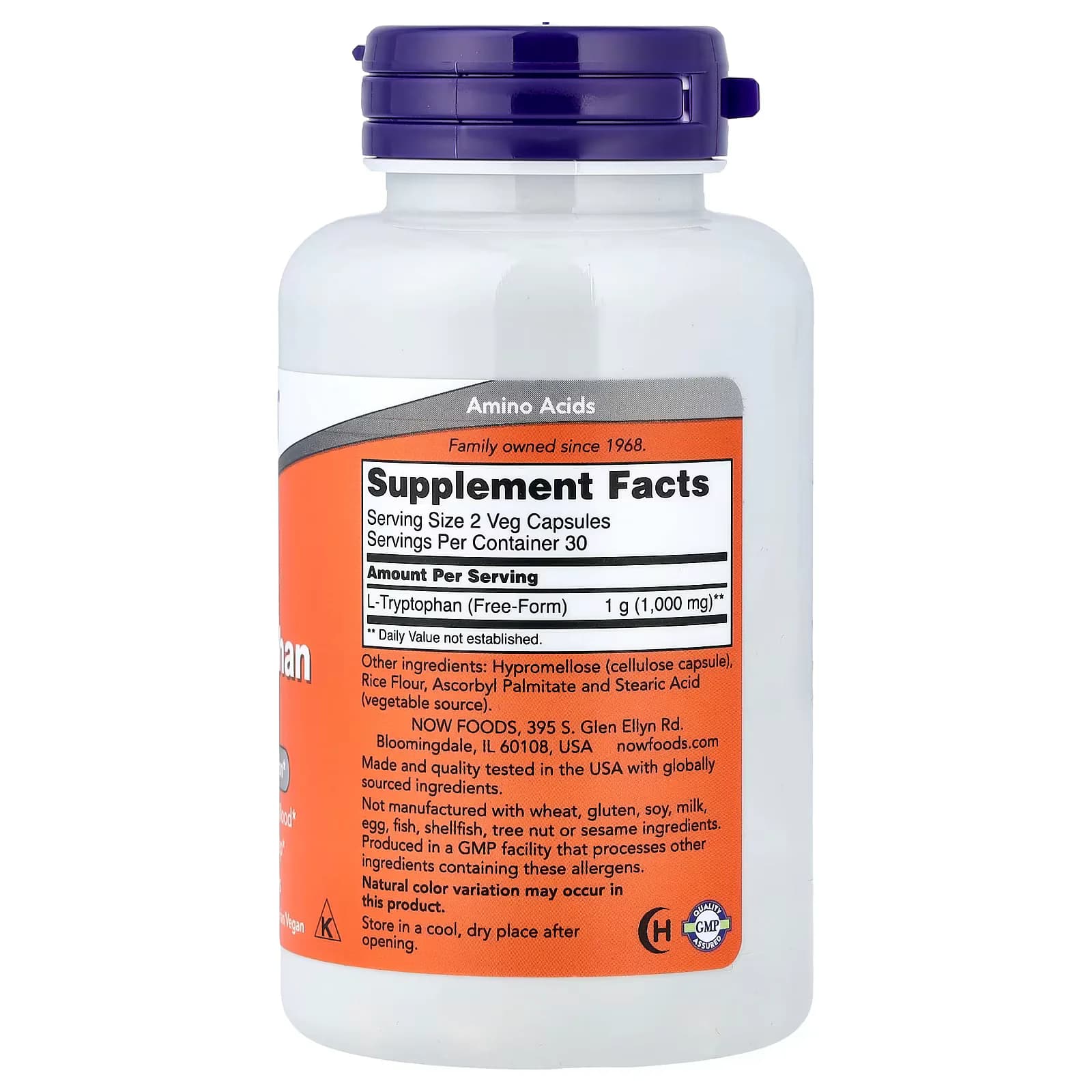 Organic NOW Foods L-Tryptophan 500mg Veg Capsules Price in Pakistan