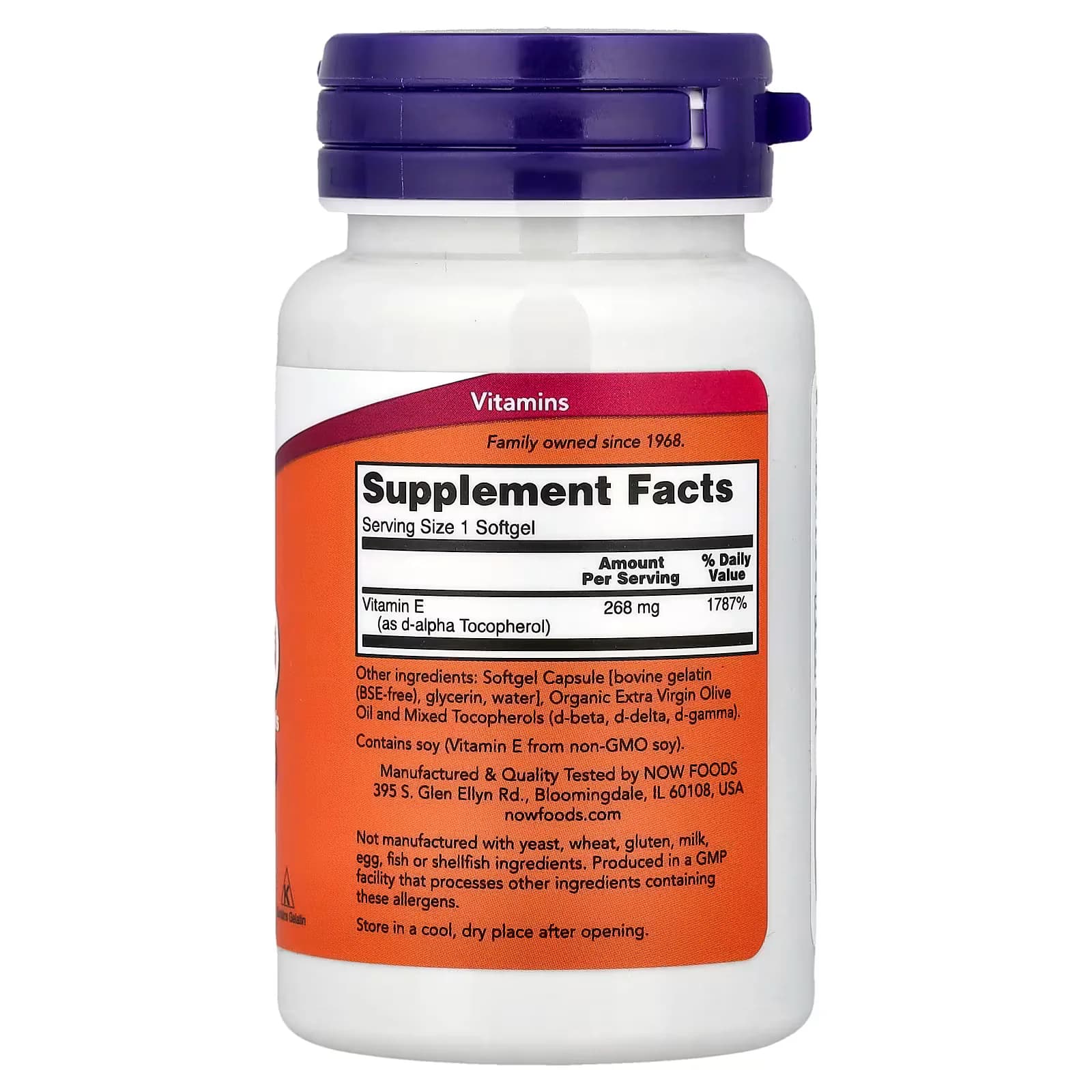 Natural NOW Foods E-400 268mg (400 IU) Softgels Price in Pakistan