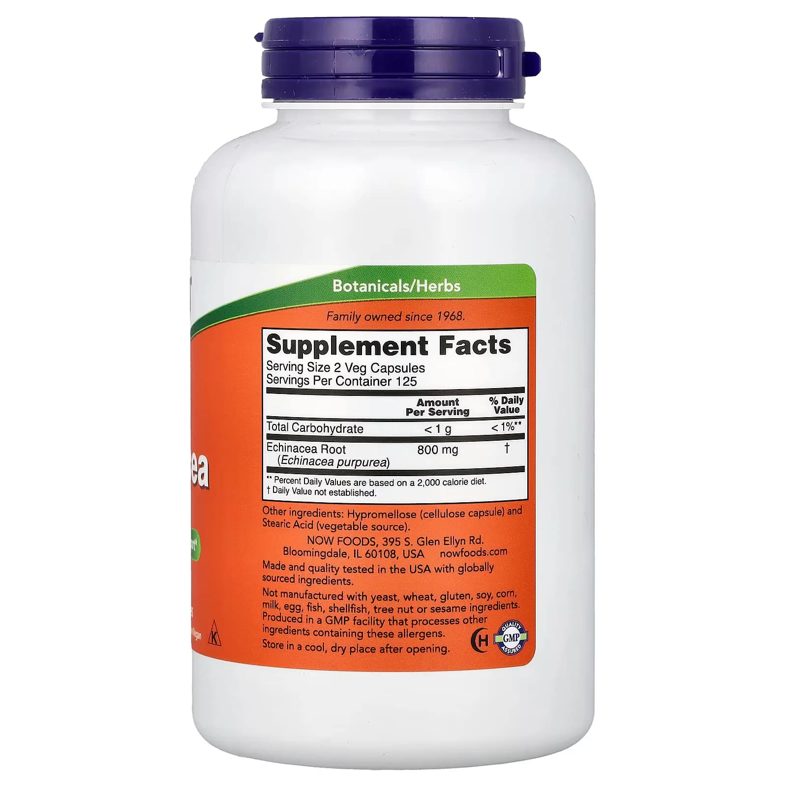 NOW Foods Echinacea 400mg 250 Veg Capsules Pakistan