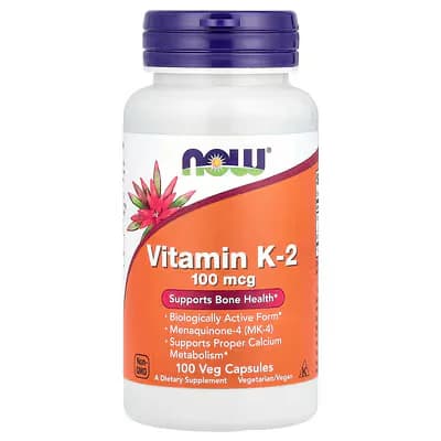 NOW Foods Vitamin K-2 100mcg Veg Capsules