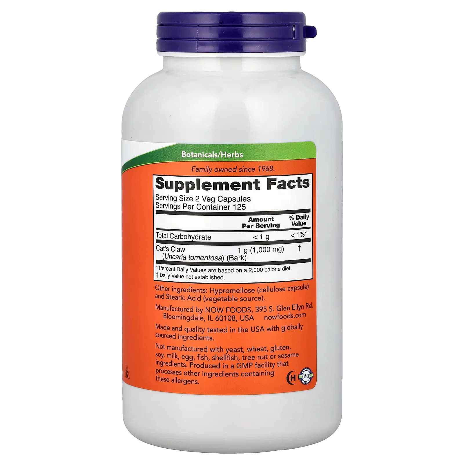 Organic NOW Foods Cat's Claw 500mg Veg Capsules Price in Pakistan