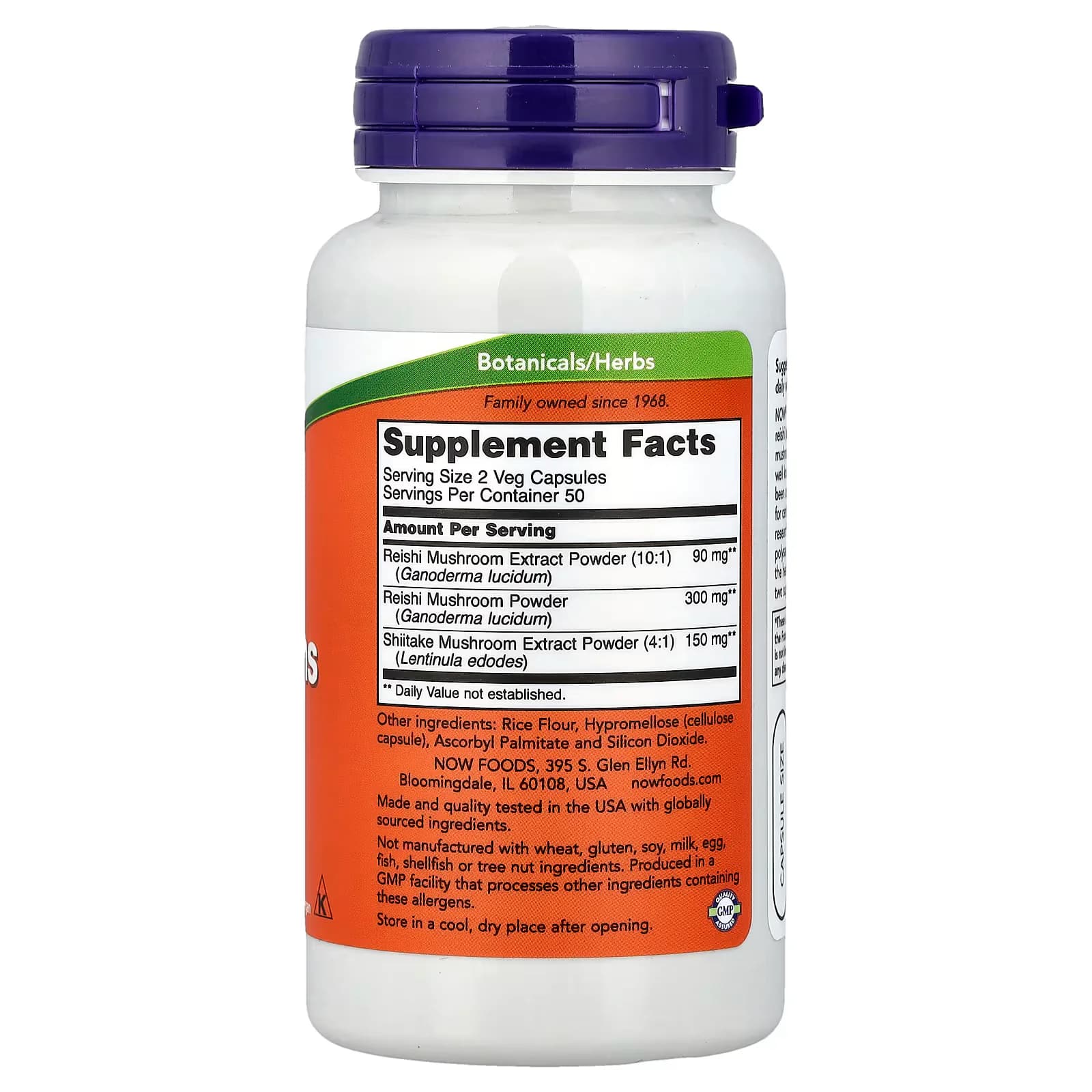 NOW Foods Rei-Shi Mushrooms 100 Veg Capsules Pakistan