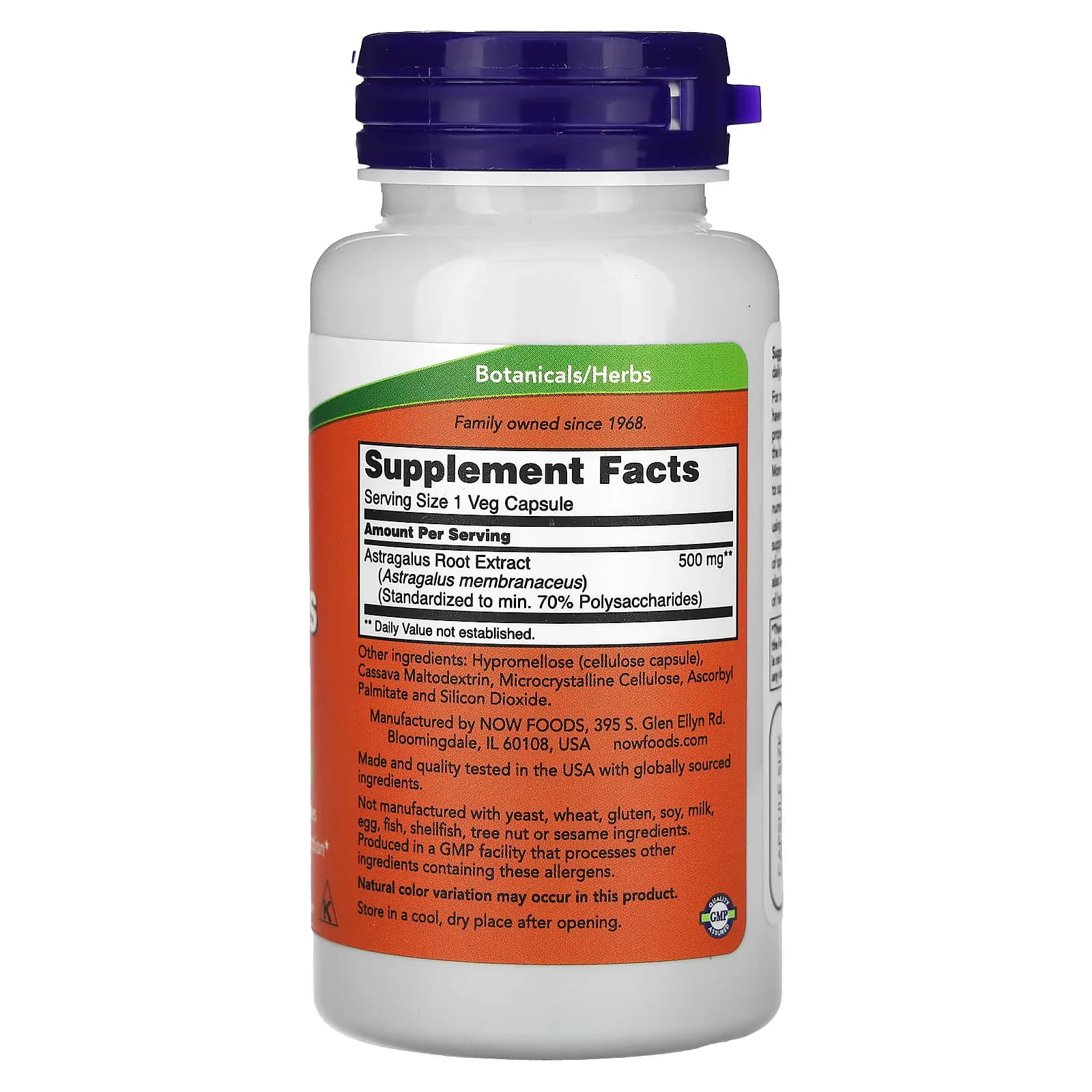 NOW Foods Astragalus Extract 500mg 90 Veg Capsules Pakistan HerbalMart