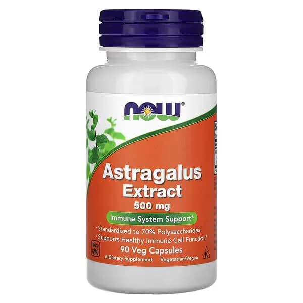 NOW Foods Astragalus Extract 500mg 90 VegCapsules
