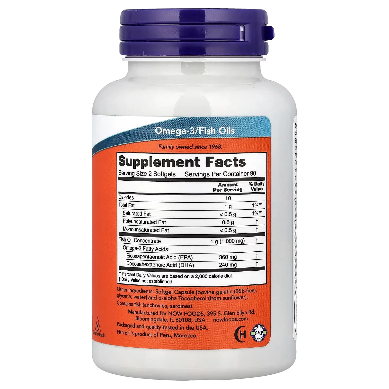 Herbal NOW Foods Omega-3 Mini Gels Fish Oil 180 Softgels Pakistan