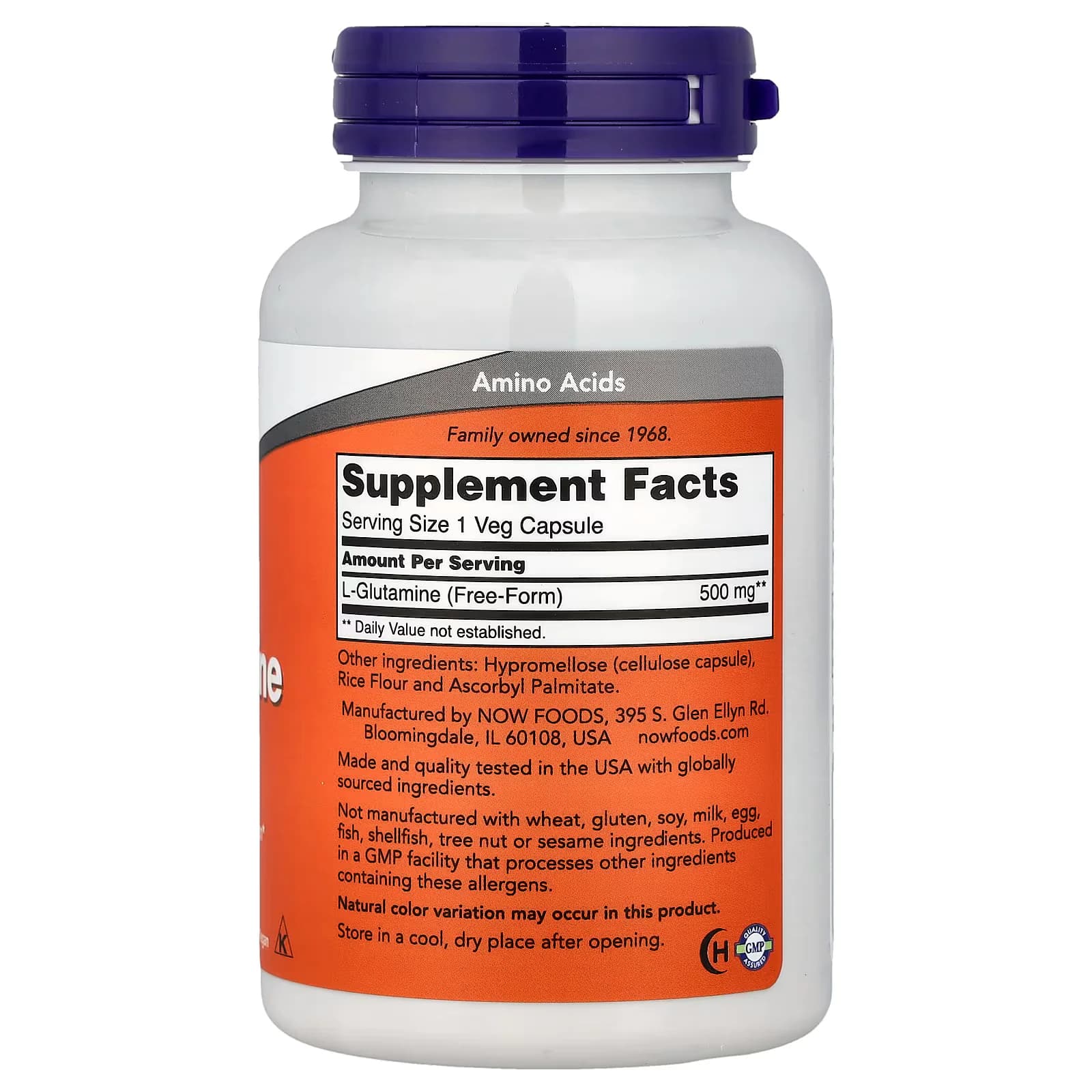 Organic NOW Foods L-Glutamine 500mg Veg Capsules Price in Pakistan