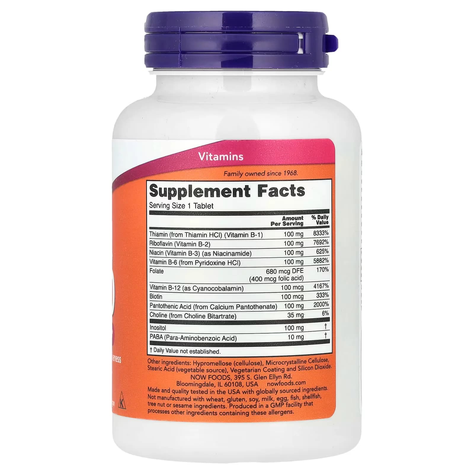NOW Foods Sustained Release B-100 100 Tablets Pakistan