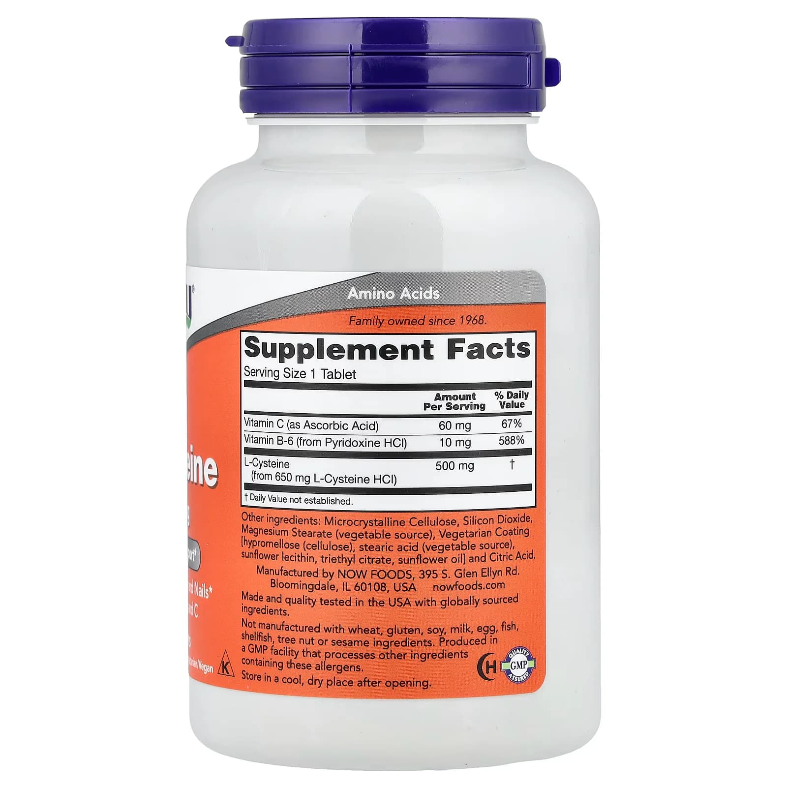 Pure NOW Foods L-Cysteine 500mg 100 Tablets Price in Pakistan