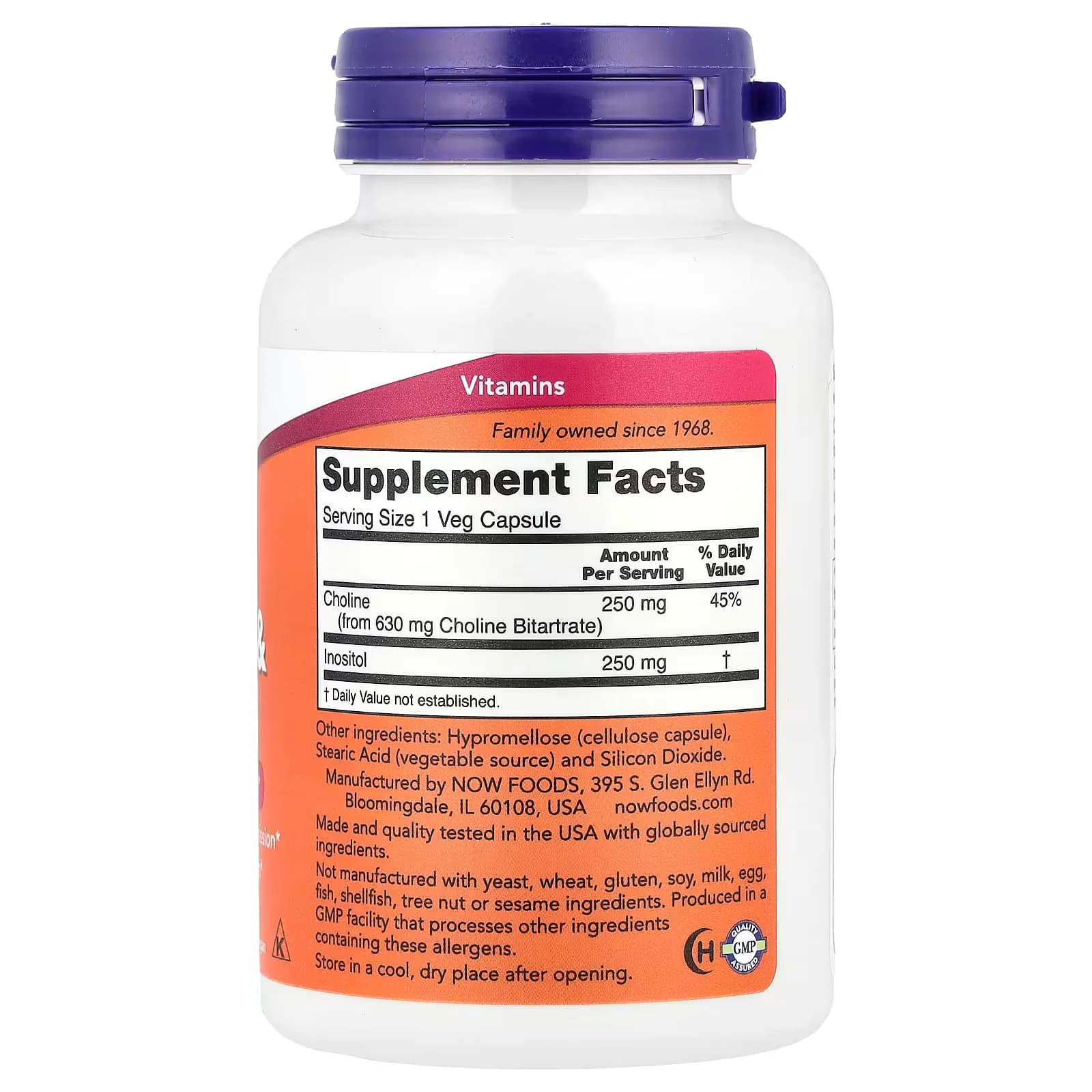 NOW Foods Choline & Inositol 100 Veg Capsules Price in Pakistan