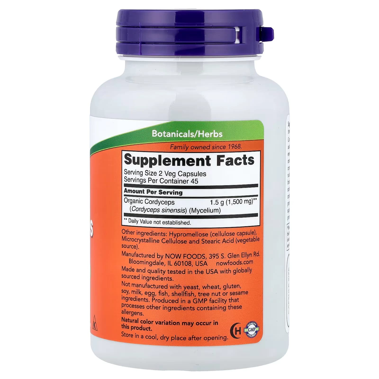 NOW Foods Cordyceps 750mg 90 Veg Capsules Price in Pakistan