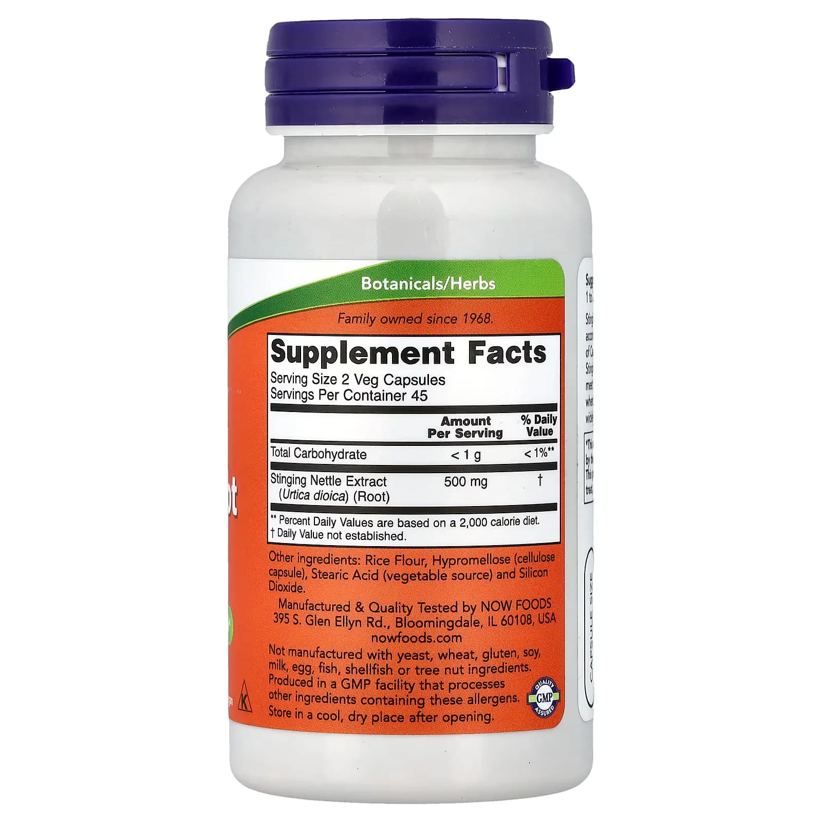 NOW Foods Nettle Root Extract 250mg 90 Veg Capsules Pakistan