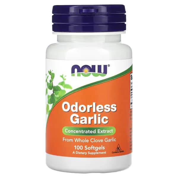 NOW Foods Odorless Garlic Concentrated Extract Softgels (25 mg per Softgel)