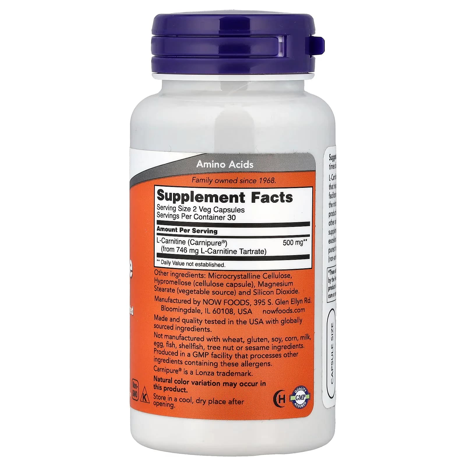 NOW Foods L-Carnitine 500mg 60 Veg Capsules Price In  Pakistan