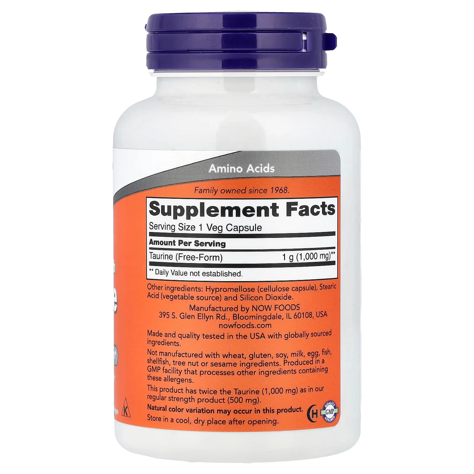 Trusted NOW Taurine 1000 mg Veg Capsules Price in Pakistan