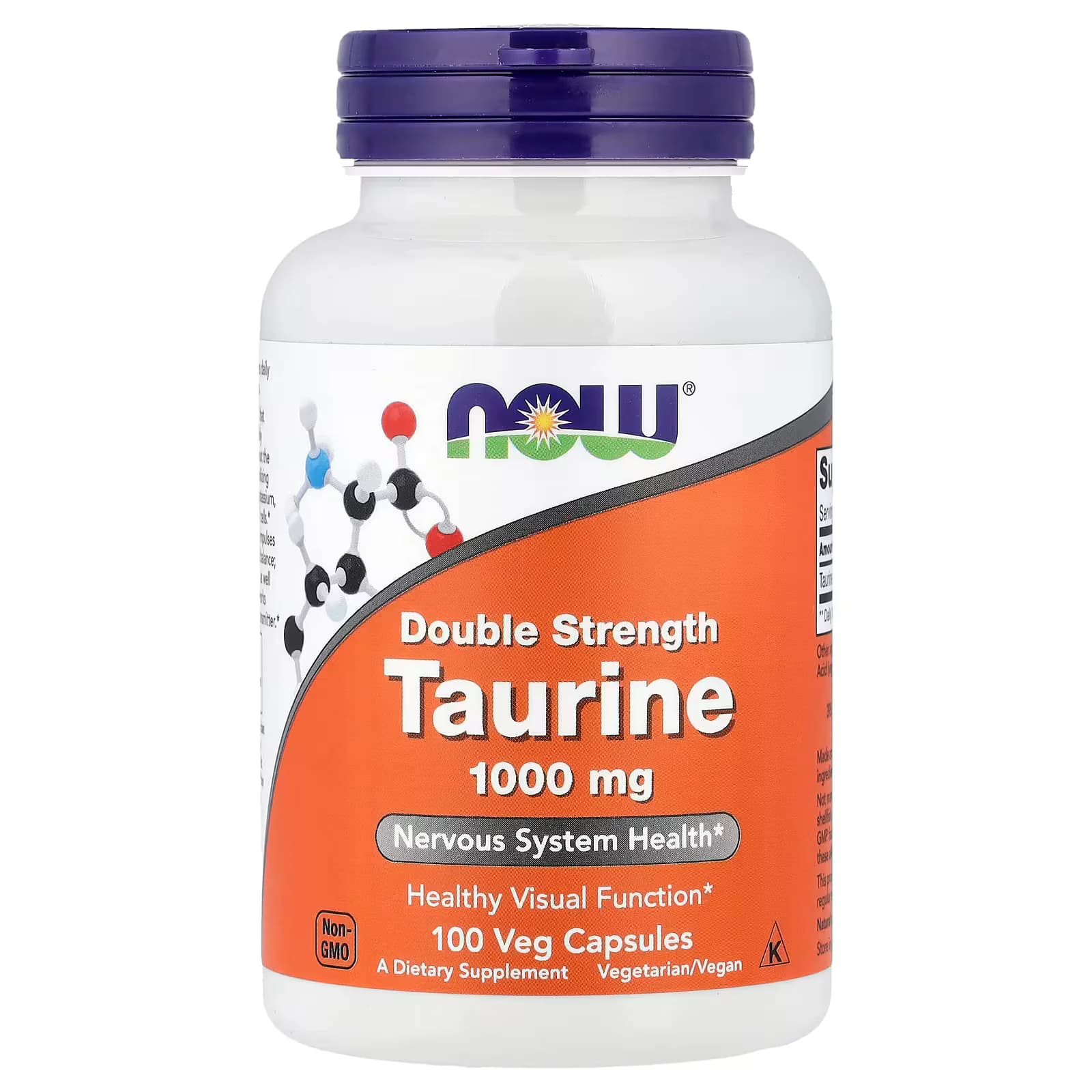 NOW Foods Taurine 1000mg Veg Capsules