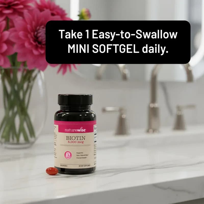 Organic NatureWise Biotin 5,000 mcg Softgels Price in Pakistan