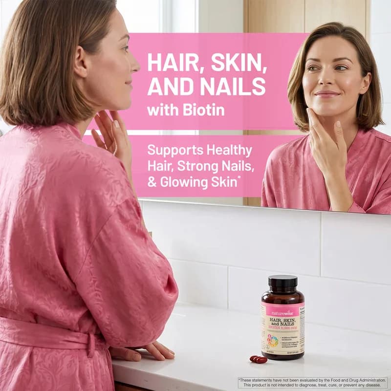 NatureWise Hair Skin & Nails Biotin 5000mcg Softgels in Pakistan