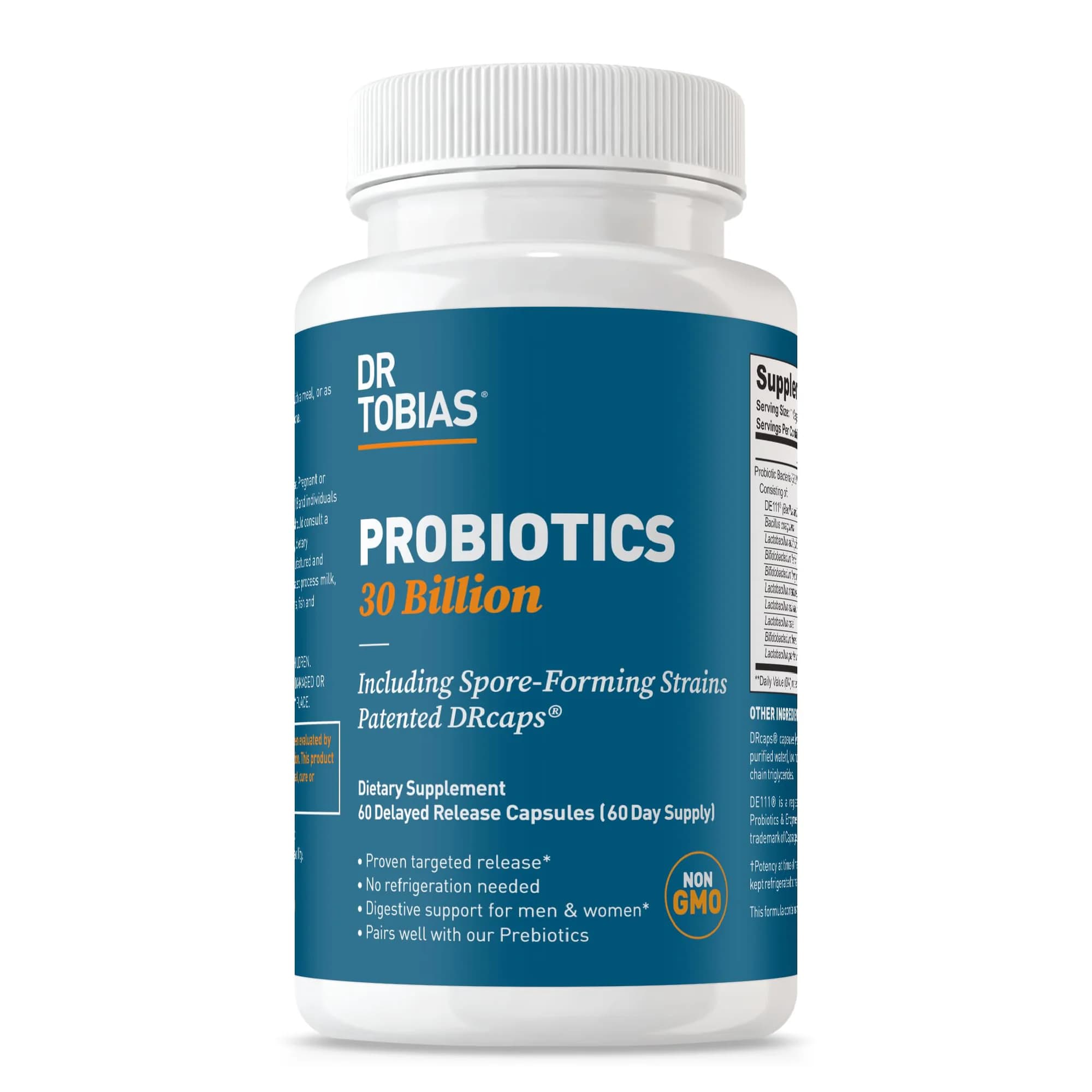 Dr. Tobias Probiotics 30 Billion, Release Capsules