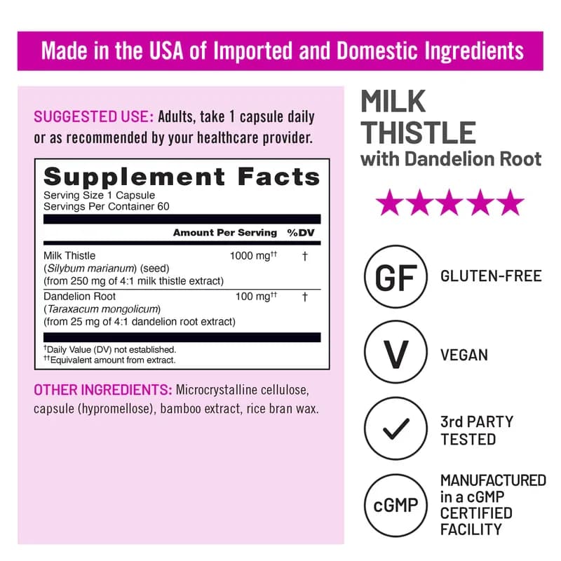 NatureWise Milk Thistle with Dandelion Root Capsules in Pakistan